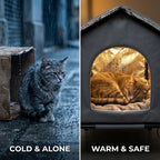 WarmDen™ Insulated Weatherproof Outdoor Cat Shelter