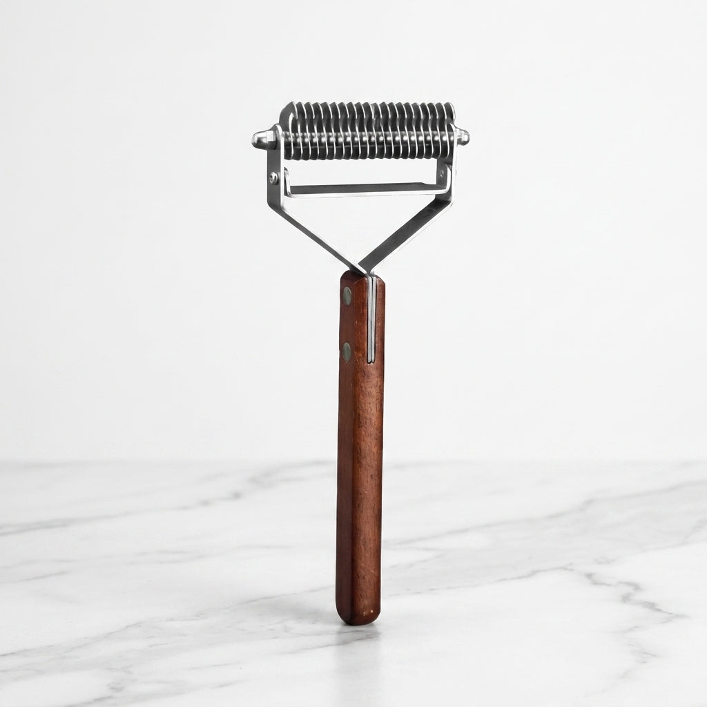 TangleFree™ Dematting & Deshedding Comb — Wooden Handle for Dogs & Cats