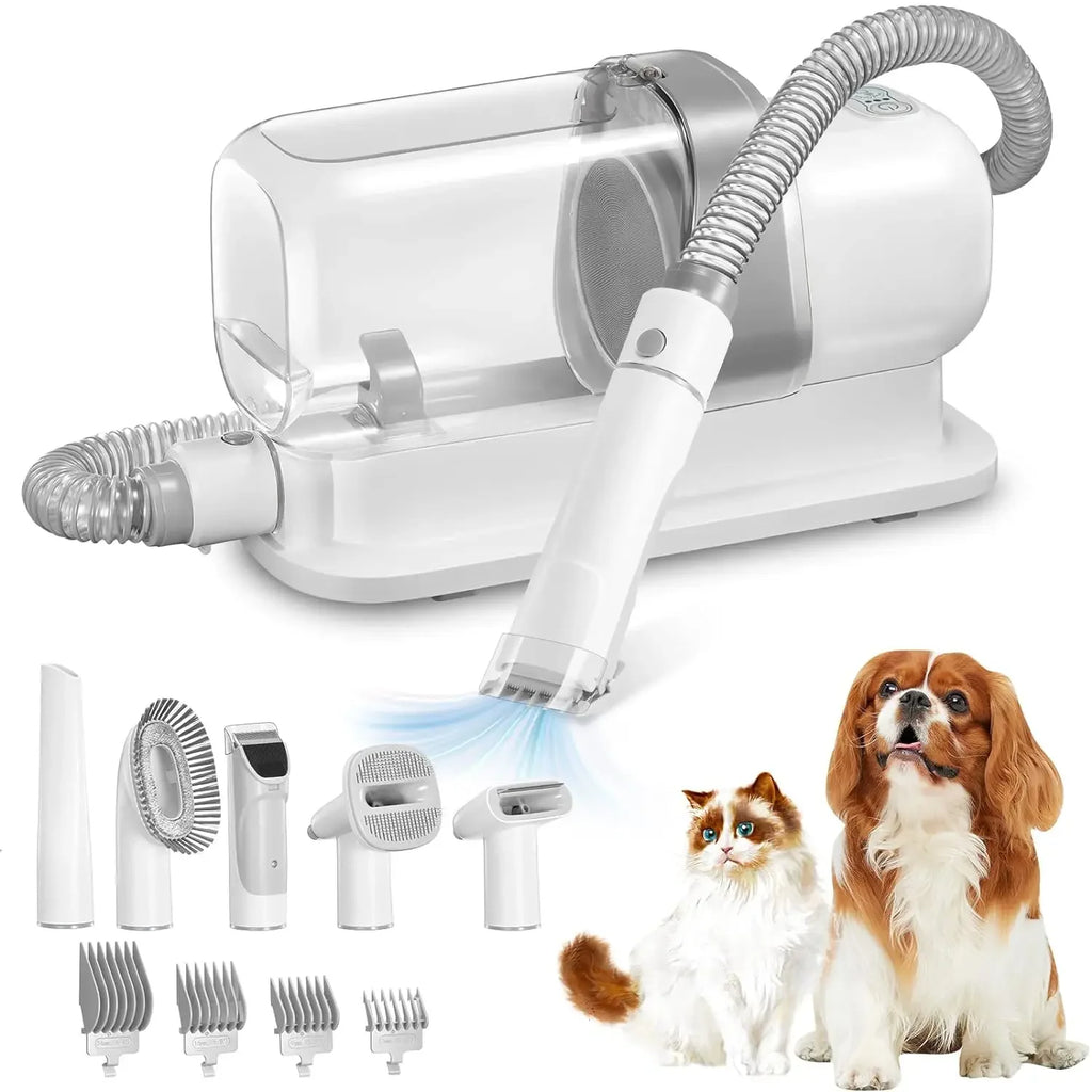 GroomPro™ 5-in-1 Pet Grooming Vacuum Kit — Low-Noise Deshedding System