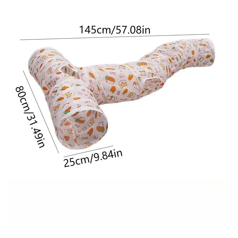 ZoomTunnel™ 3-Way Collapsible Cat Tunnel — Crinkle Play, Hide & Seek