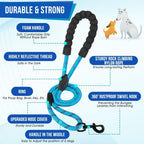 DualWalk Pro™ — Reflective Double Dog Lead with Shock Absorber | Fits 2 Dogs