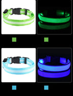 GlowSafe™ LED Night-Safety Dog Collar — High-Visibility Glow for Dark Walks