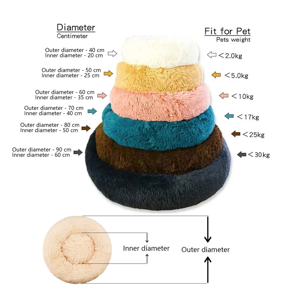 SnugNest™ Calming Donut Bed — Ultra-Soft Anti-Anxiety Pet Bed for Dogs & Cats