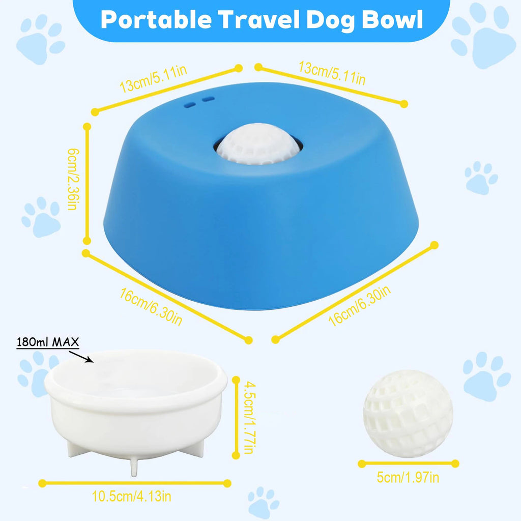LickSlow Pro™ — Slow Feeder Lick Bowl with Rolling Ball | Anti-Slip Silicone | Dogs