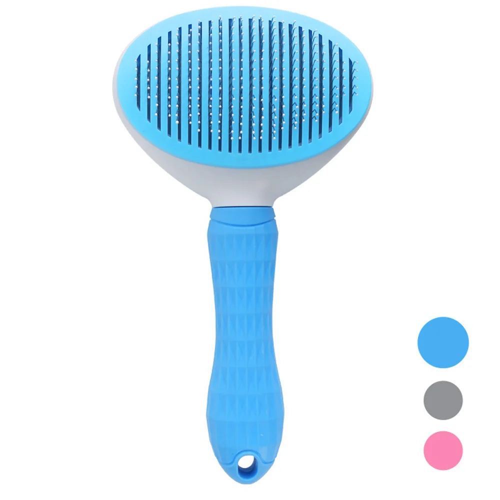 FurEase™ Self-Cleaning Slicker Brush — One-Click Deshedding for Dogs & Cats