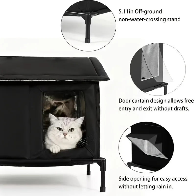 WarmDen™ Insulated Weatherproof Outdoor Cat Shelter