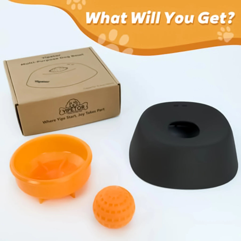 LickSlow Pro™ — Slow Feeder Lick Bowl with Rolling Ball | Anti-Slip Silicone | Dogs