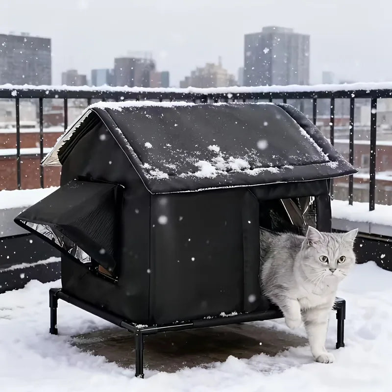 WarmDen™ Insulated Weatherproof Outdoor Cat Shelter