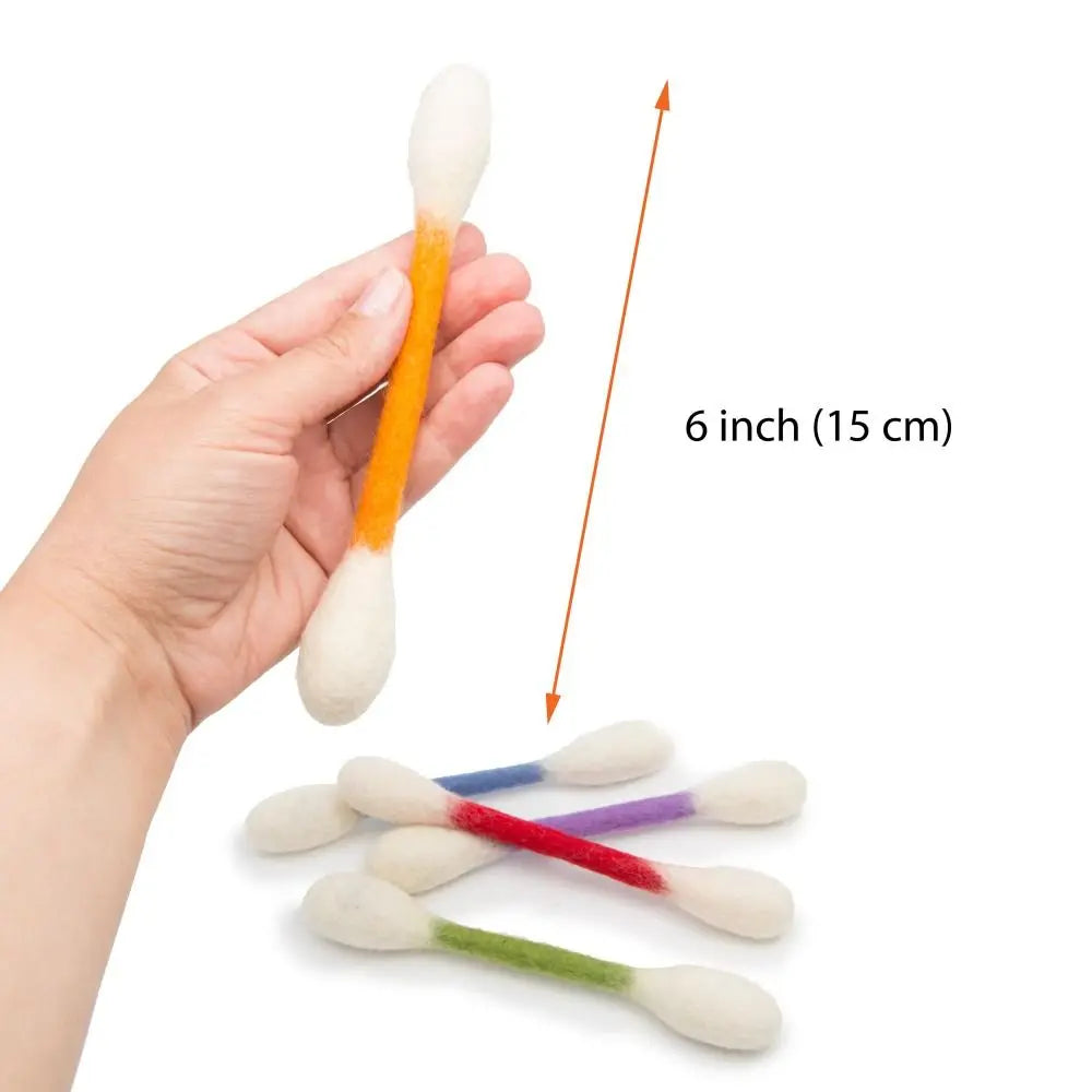 SwabPlay Giant Cotton Swab Cat Toys™ — Interactive Kick & Chew Dental Toy | Pack of 6