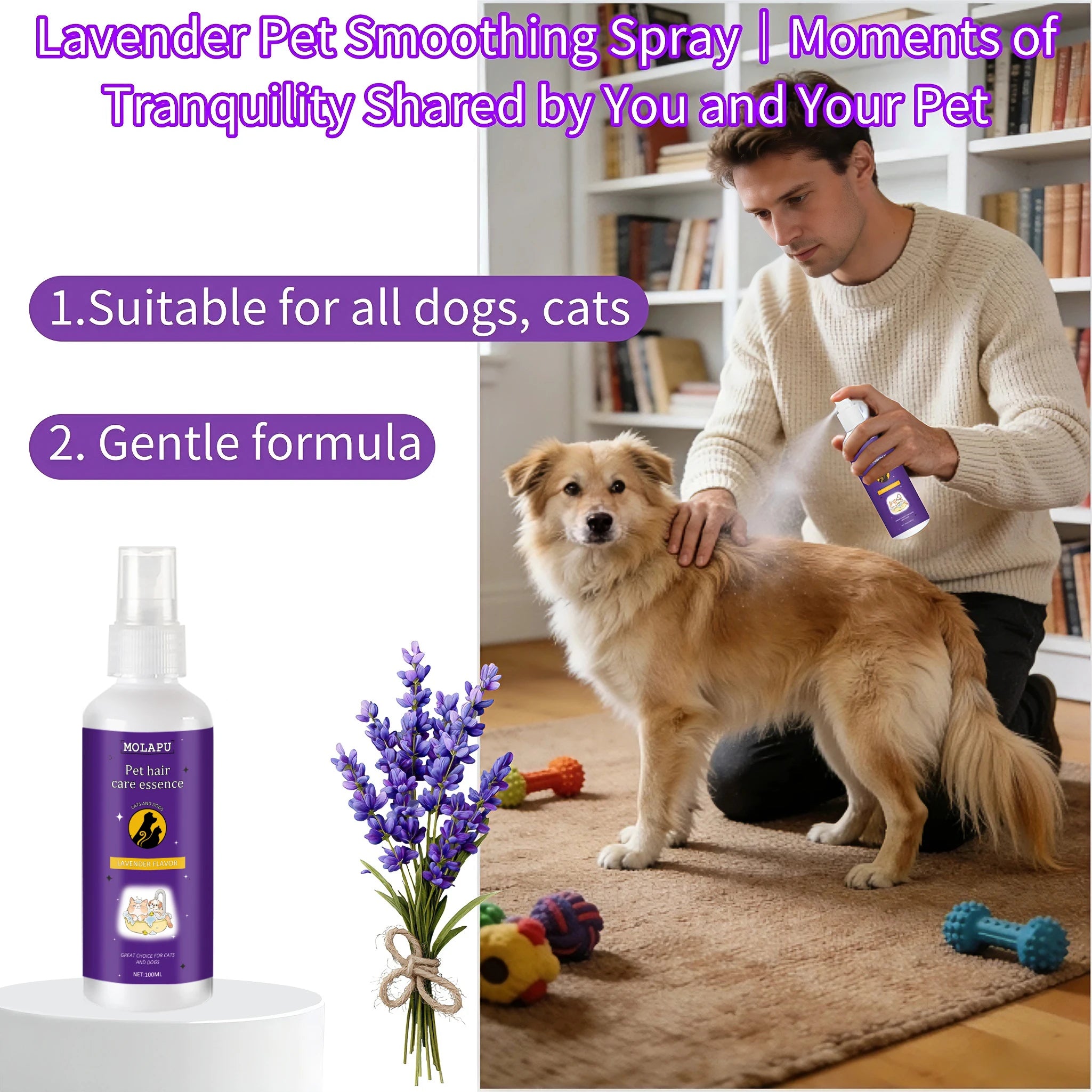 SilkPaw Detangling Mist™ — No-Rinse Plant-Based Fur Spray