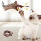 FlutterPaw™ Interactive Chirping Bird — Touch-Activated Cat Toy with Catnip