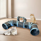 ZoomTunnel™ 3-Way Collapsible Cat Tunnel — Crinkle Play, Hide & Seek