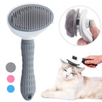 FurEase™ Self-Cleaning Slicker Brush — One-Click Deshedding for Dogs & Cats