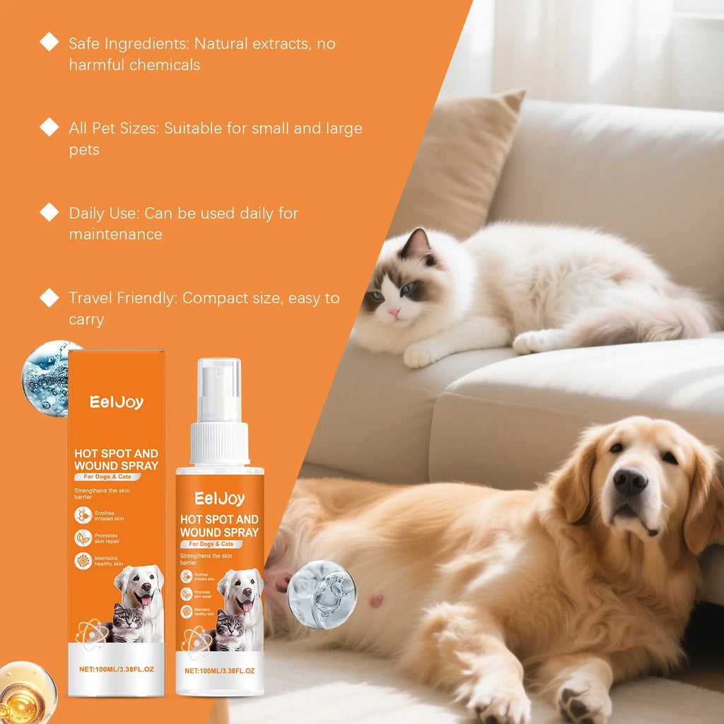 SkinCalm Pet Spray™ — Natural Redness Relief & Moisture Barrier for Dogs & Cats
