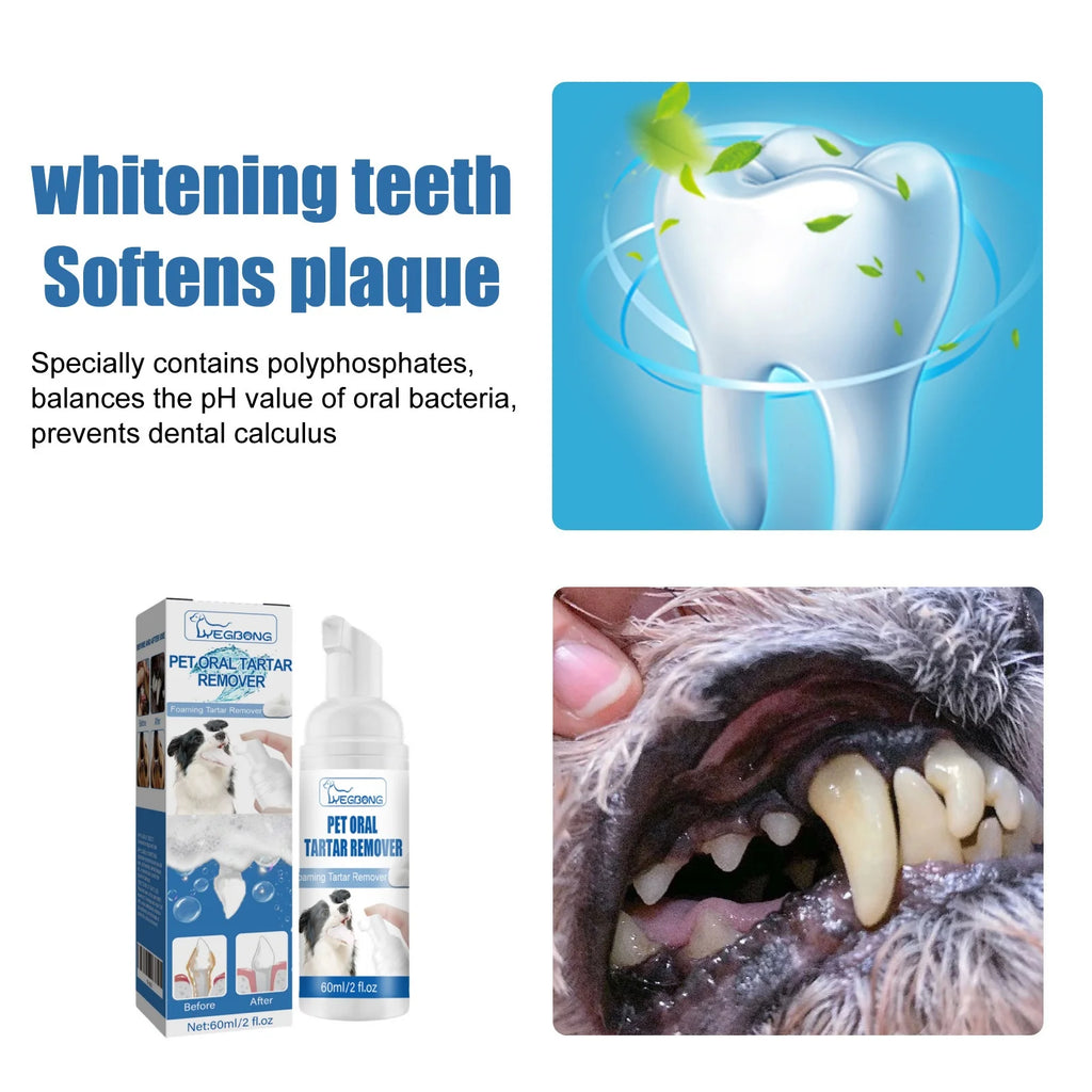 FreshPaw Dental Foam™ — Natural Tartar Remover & Breath Freshener for Dogs & Cats