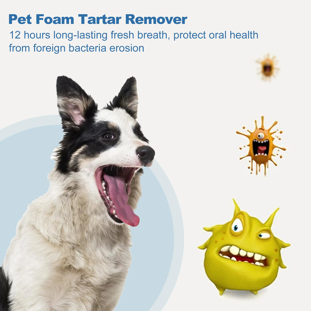 FreshPaw Dental Foam™ — Natural Tartar Remover & Breath Freshener for Dogs & Cats