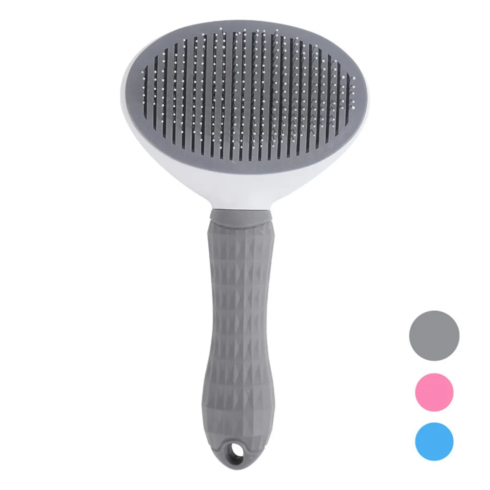 FurEase™ Self-Cleaning Slicker Brush — One-Click Deshedding for Dogs & Cats