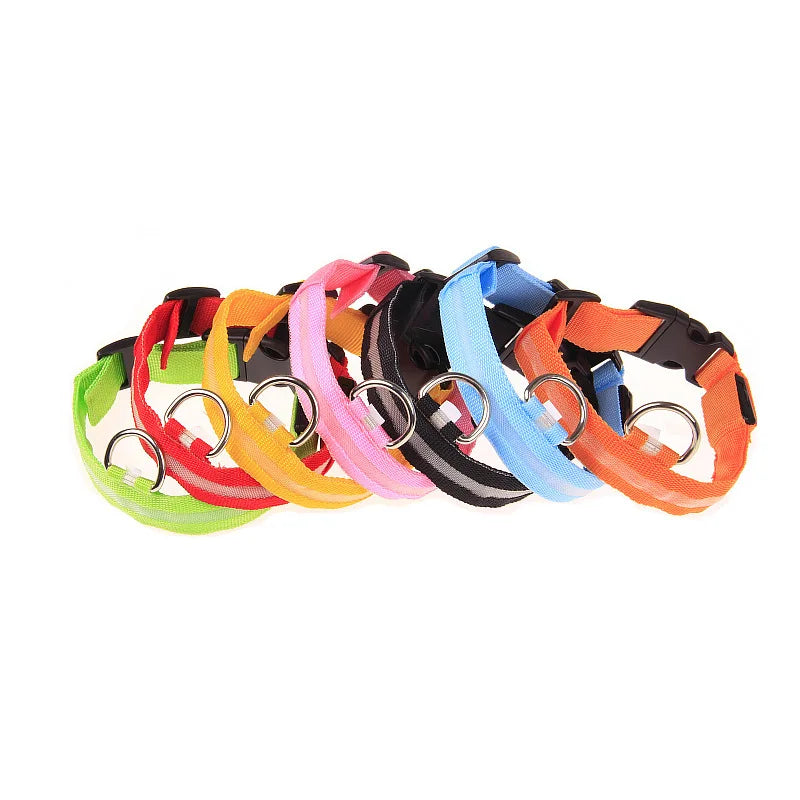 GlowSafe™ LED Night-Safety Dog Collar — High-Visibility Glow for Dark Walks