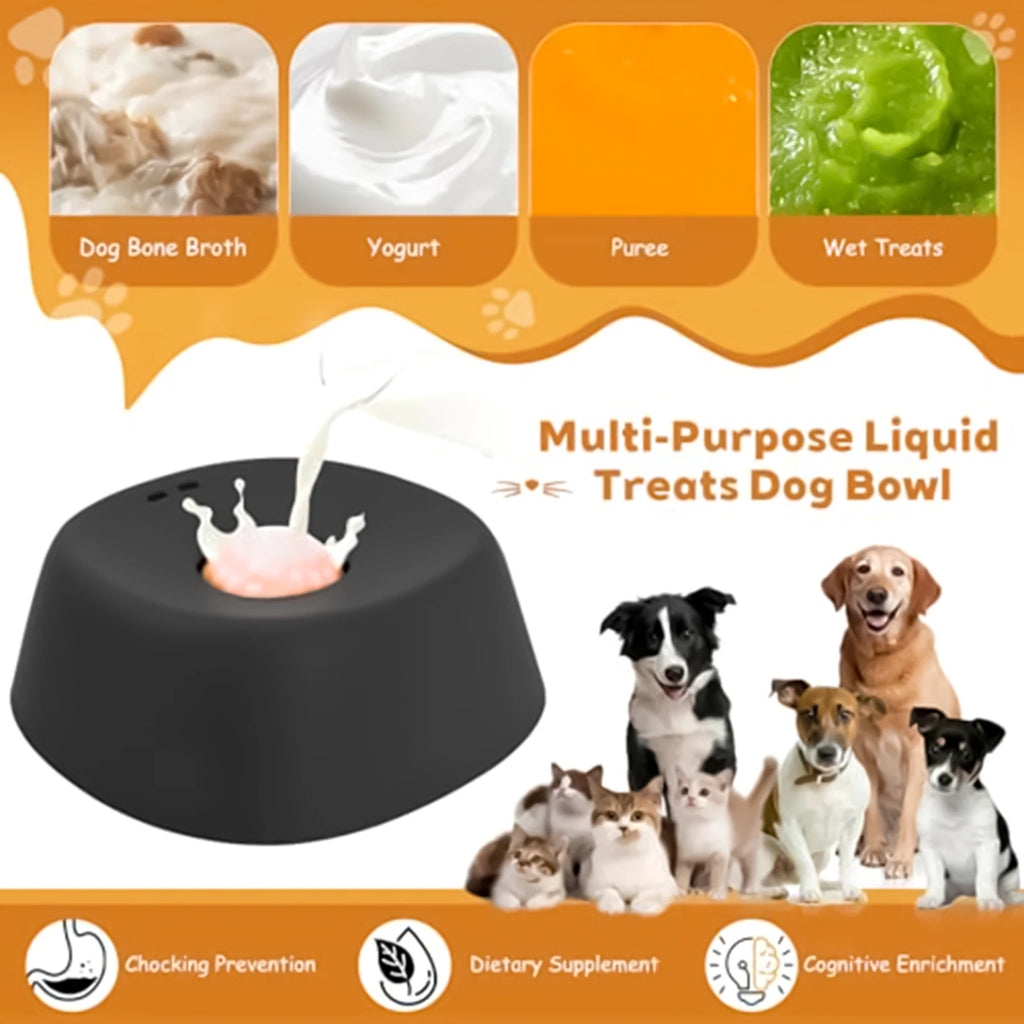 LickSlow Pro™ — Slow Feeder Lick Bowl with Rolling Ball | Anti-Slip Silicone | Dogs