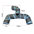 ZoomTunnel™ 3-Way Collapsible Cat Tunnel — Crinkle Play, Hide & Seek