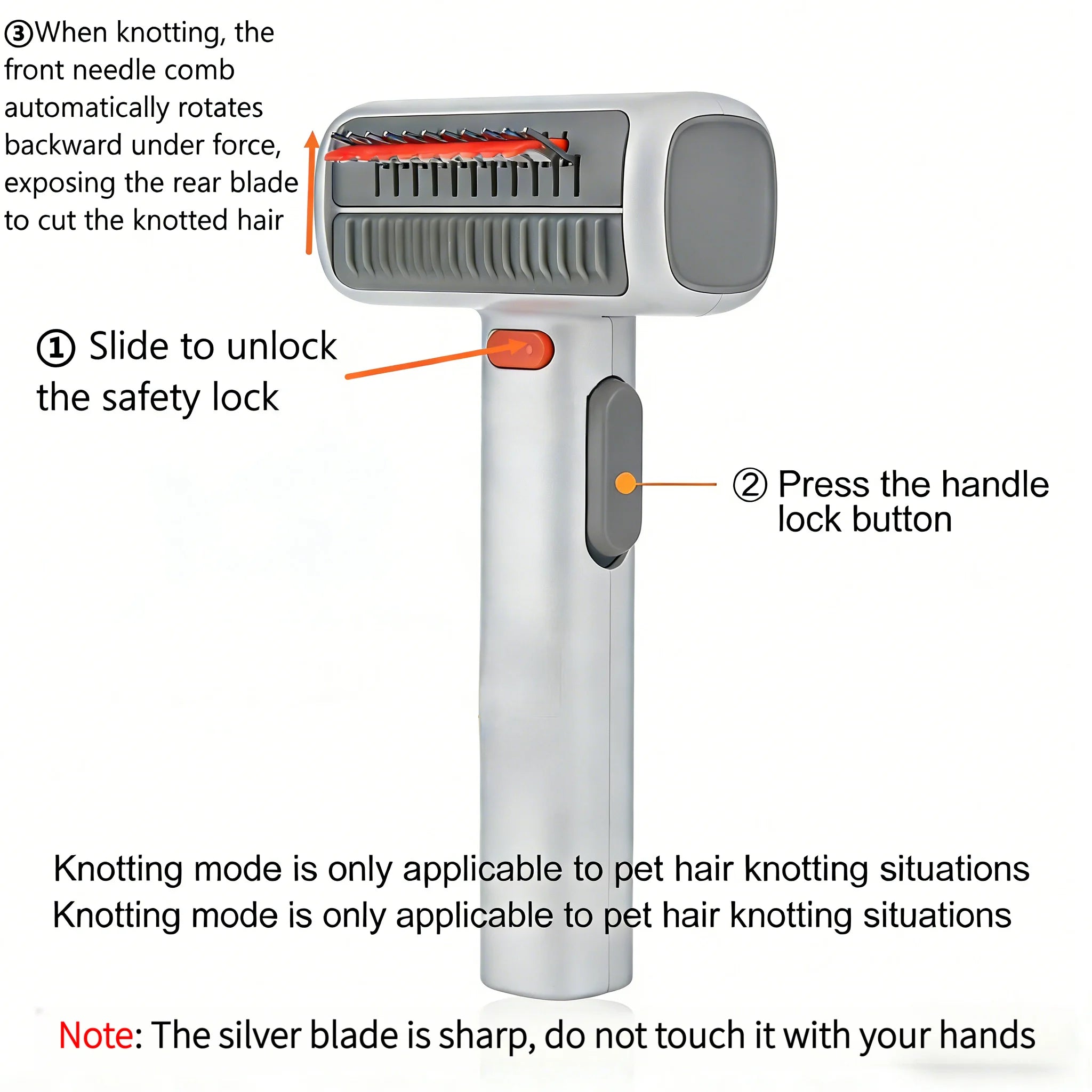 DualGroom Pro™ — 2-in-1 Cat Dematting & Deshedding Comb