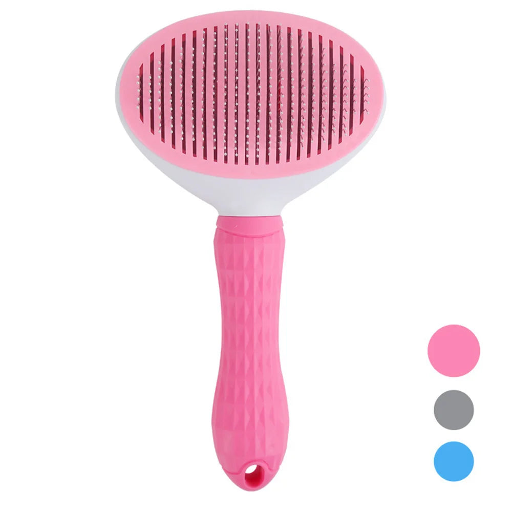 FurEase™ Self-Cleaning Slicker Brush — One-Click Deshedding for Dogs & Cats