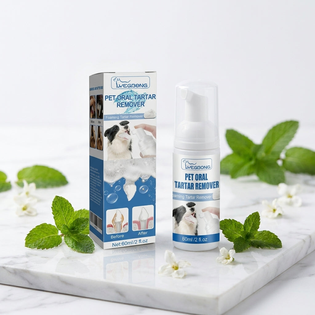 FreshPaw Dental Foam™ — Natural Tartar Remover & Breath Freshener for Dogs & Cats